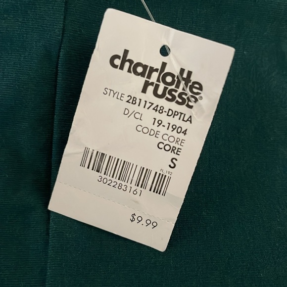 Charlotte Russe teal mini skirt size small - Picture 3 of 3